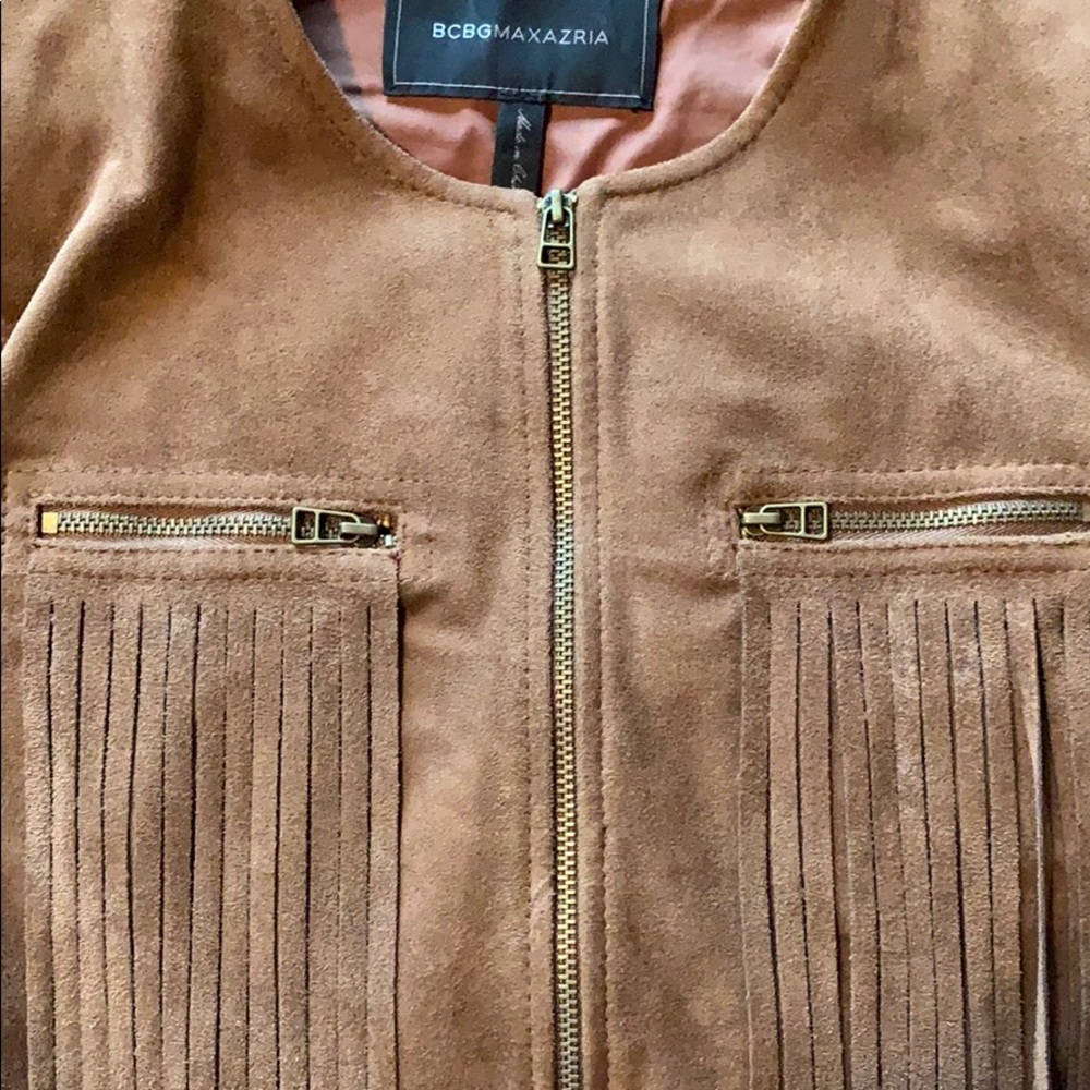 BCBG MaxAzria Suede Fringe Jacket - Picture 6 of 10